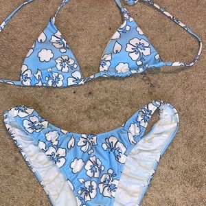 Shein hibiscus print bikini